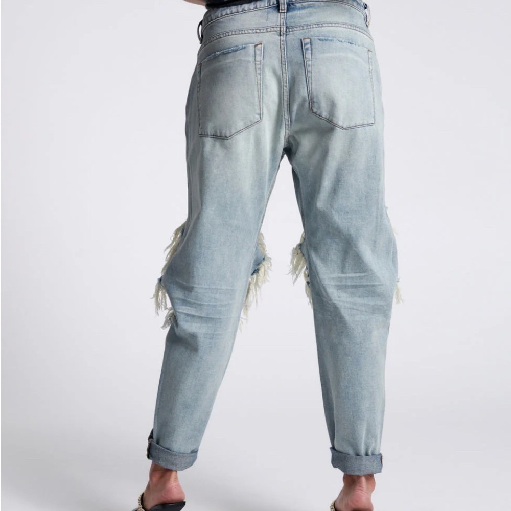 NWT One Teaspoon Trashed Saints Boyfriend Jeans Montanna Size 27 - Picture 4 of 9